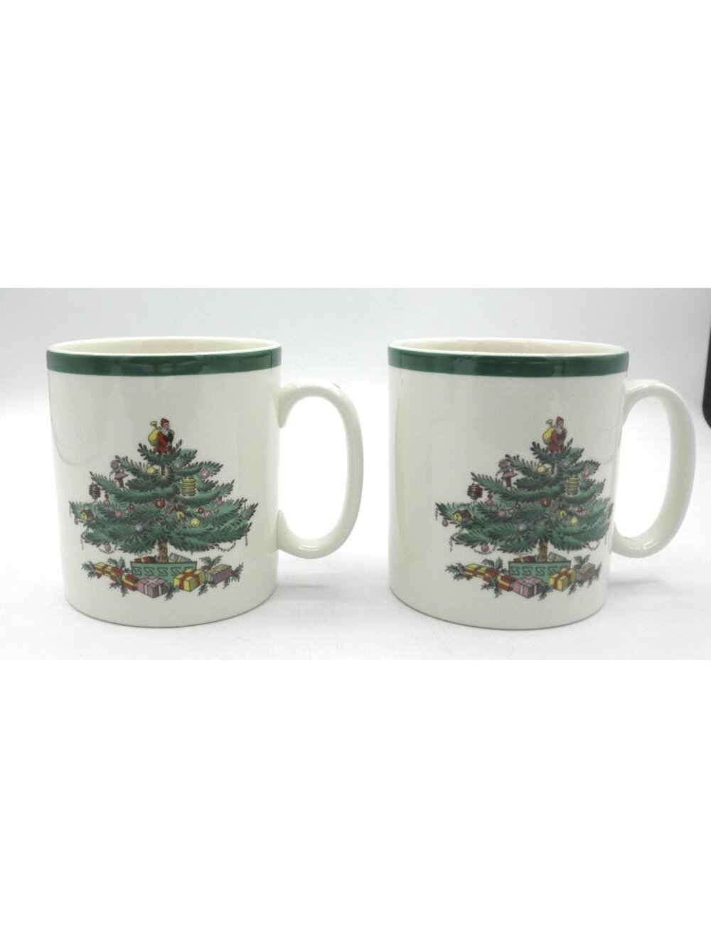 Spode Christmas Tree Mug Set of 2 Vintage, Made in England Pattern SP CHT